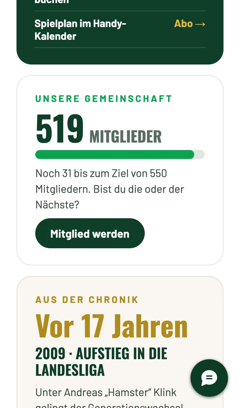 Mitgliederzähler mit 519 Mitgliedern am Handy